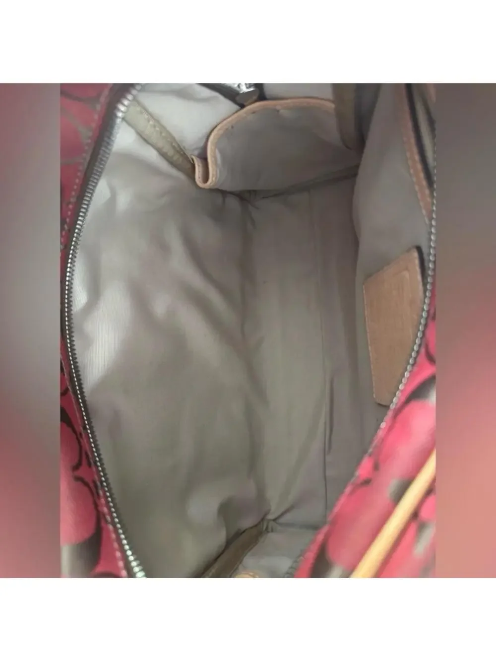 Vintage Coach Red and Tan Satchel purse - Picture 5 of 8